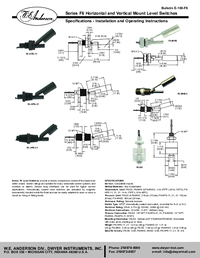 Thumbnail of document Manual - F6-HPS-22 Series F6 Float Switch